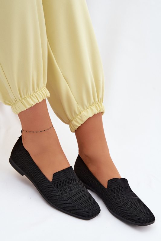 Dámské textilní mokasíny černé Dorielle