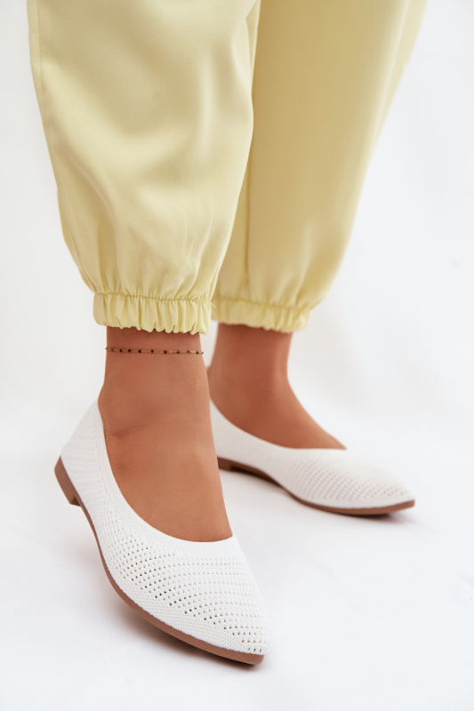 Bílé dámské baleríny Boto Mesh