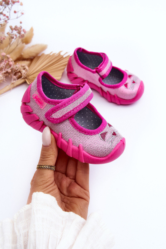 Balerínky Befado se lesklými kočičkami 109P235 růžové 20