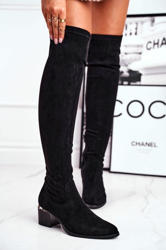 Dámské kozačky eko-semiš černé Can't Stop 40