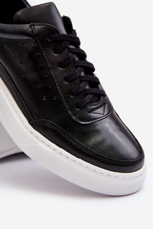 Pánské kožené sportovní boty Zazoo 1544 černé 39