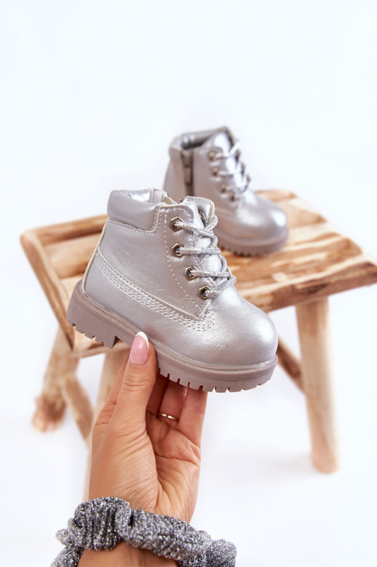 Dětské Boty Se Zipem stříbrné Dexter 29