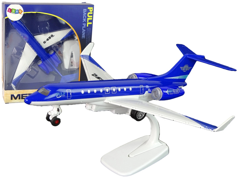 LEANToys Import Samostatně letadlo G-650 Zvuk pohonu svítí modře