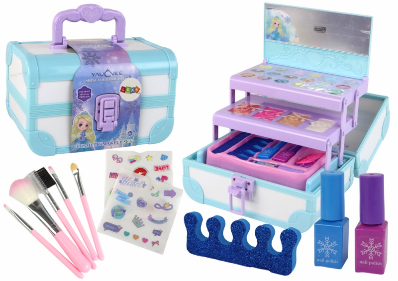 shumee Beauty Set Kosmetika Makeup Nail Art Modré pouzdro
