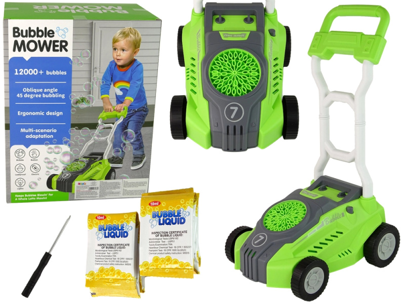 LEANToys Sekačka na výrobu bublin zelená