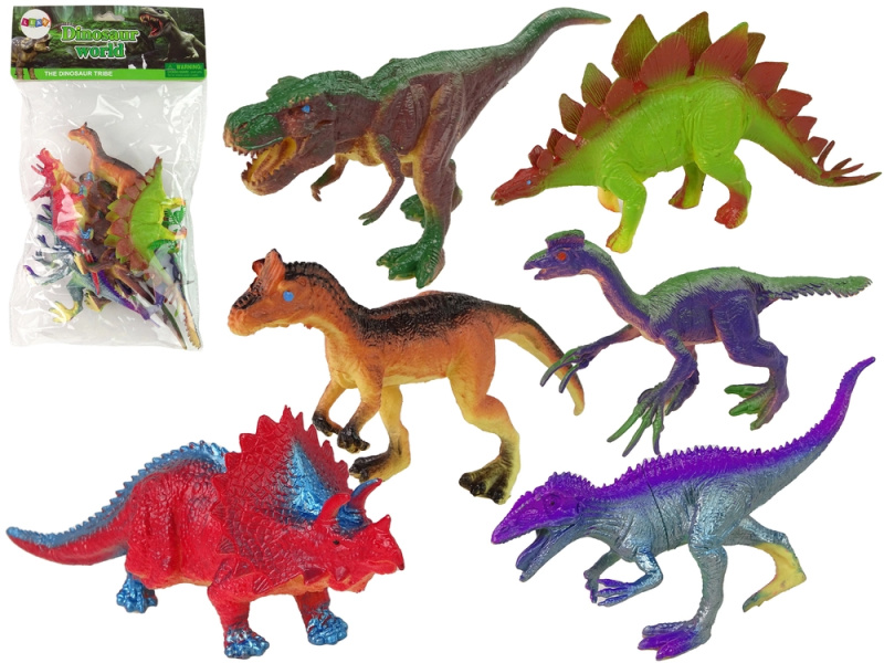 LEAN Toys Dinosauří barevné 6 ks