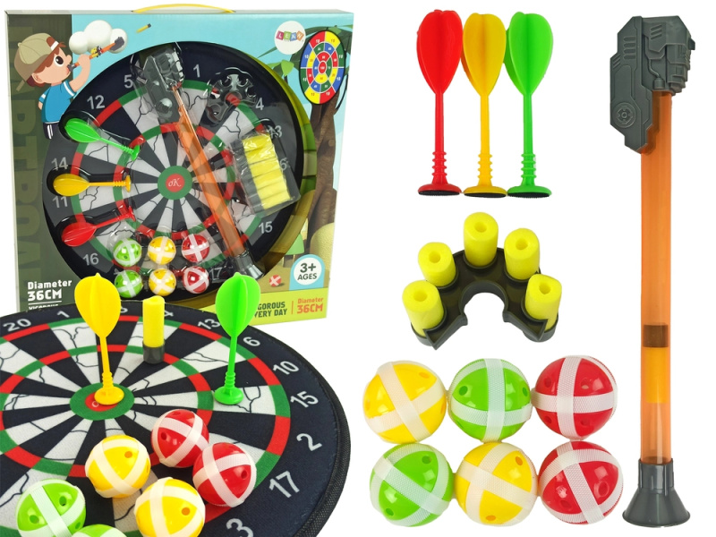 Lean Toys Terč Šipky Šipky na suchý zip 36 cm
