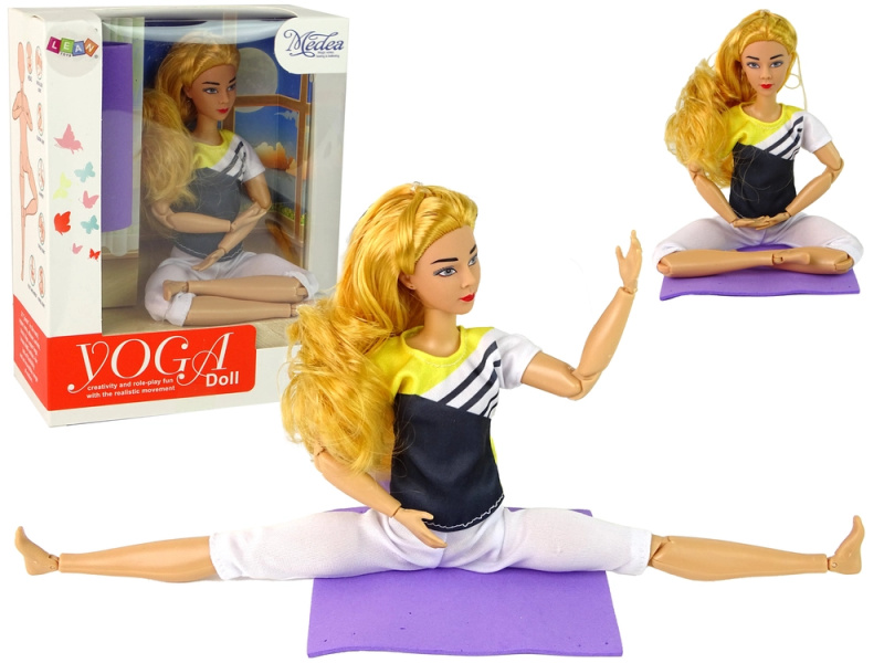 LEAN Toys na jógu Dlouhé blond vlasy