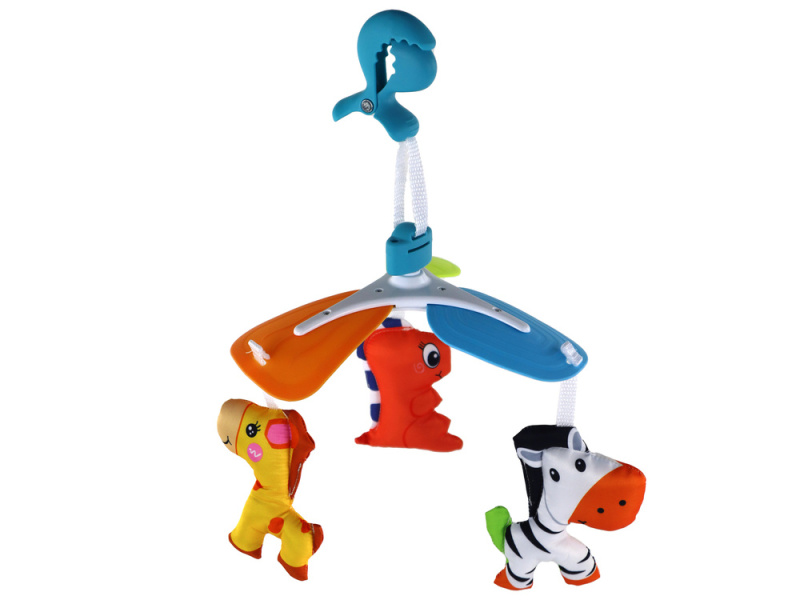 LEANToys Dětský kolotoč nad postýlku s klipem Animal