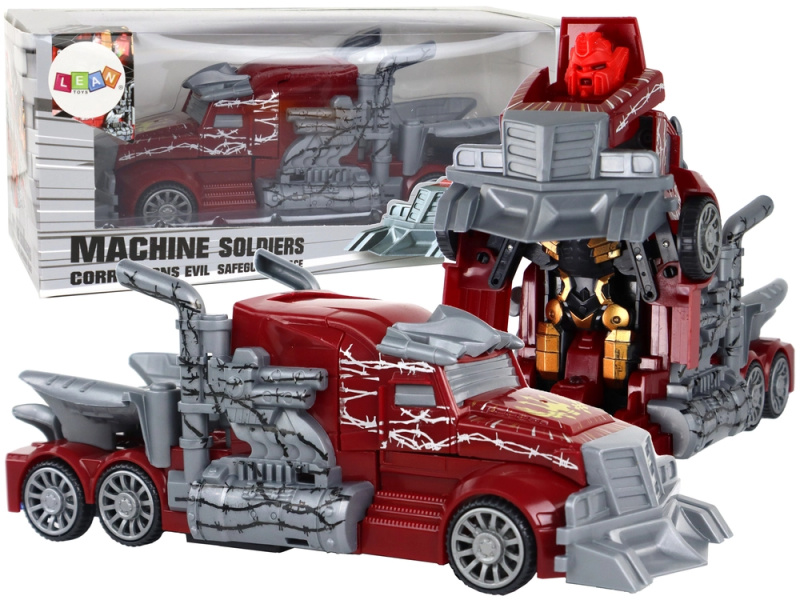 LEANToys Robotický kamion 2v1 červený