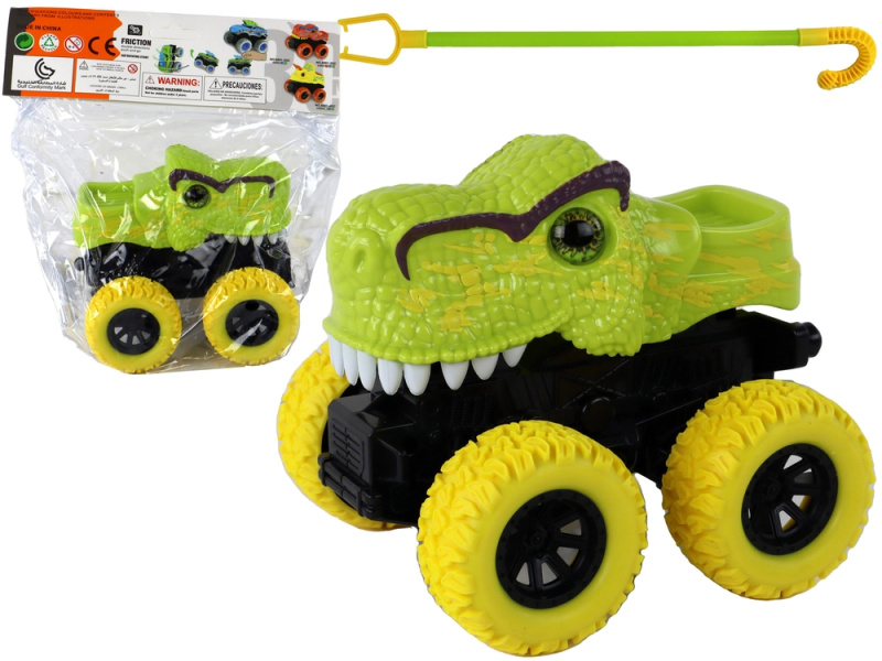 Lean Toys Tyrannosaurus Rex Vehicle Friction Drive Green