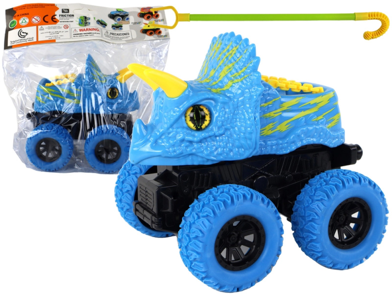 Lean Toys Vozidlo s třecím pohonem Triceratops modré