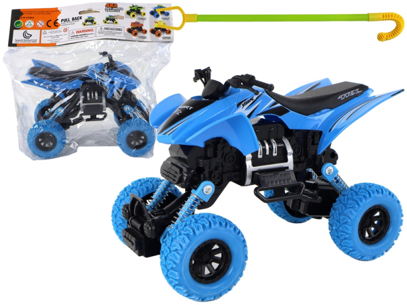 Lean Toys XC Quad Vehicle Friction Drive Blue