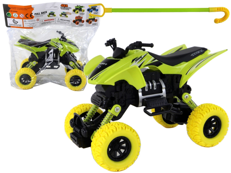 Lean Toys XC Quad Vehicle Friction Drive Green