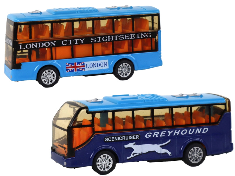 LEANToys Import Sada barevných autobusů Systém frakcí 4 prvky