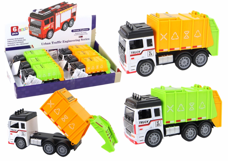 Lean Toys Přívěs na auto popelářský vůz 2 barvy