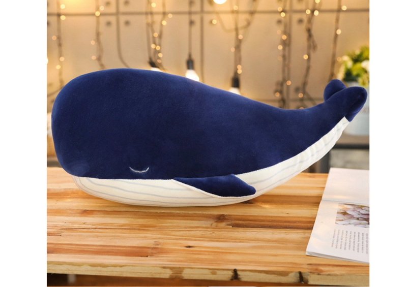 Plyšová hračka velryba tmavě modrá 45 cm