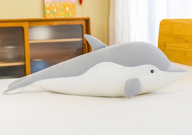 Plyšový delfín šedý 70 cm