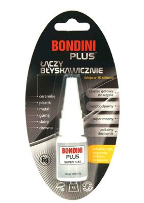Vteřinové lepidlo BONDINI PLUS 6g