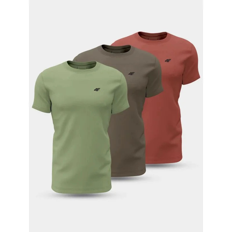 Trička 4F M 4FWSS24TTSHM1896-91S 3PAK pánské 2XL