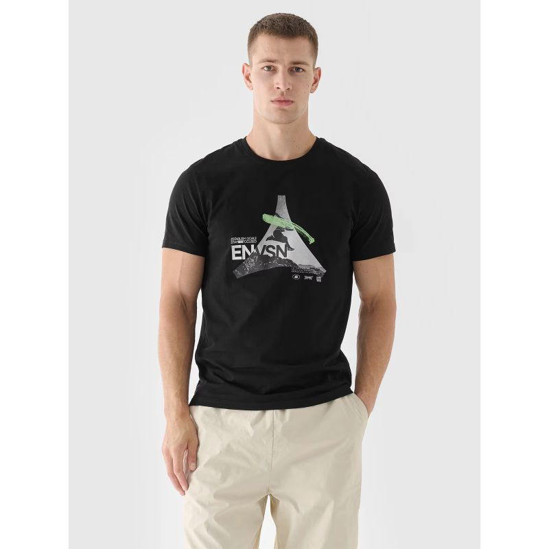 Pánské tričko s potiskem 4F 4FRAW24TTSHM2301-20S pánské XL