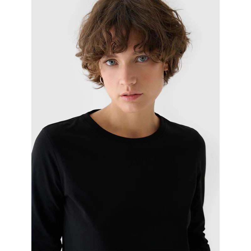 Dámské oversize hladké tričko s dlouhým rukávem 4F 4FWMM00TLONF431-20S m