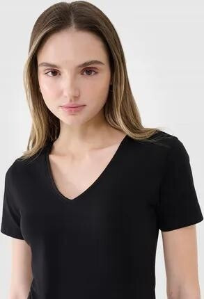 Dámské Slim fit tričko 4FWSS25TTSHF1990 20S Černá - 4F černá XXL