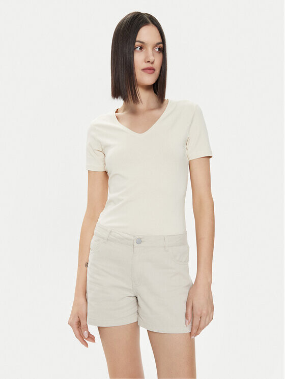 Dámské Slim fit tričko 4FWSS25TTSHF1990 11S Ecru - 4F ecri(krémová) XXL