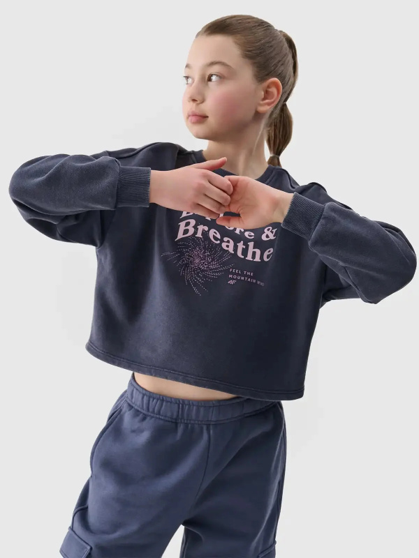 Dívčí cropped mikina 4F Velikost: 146