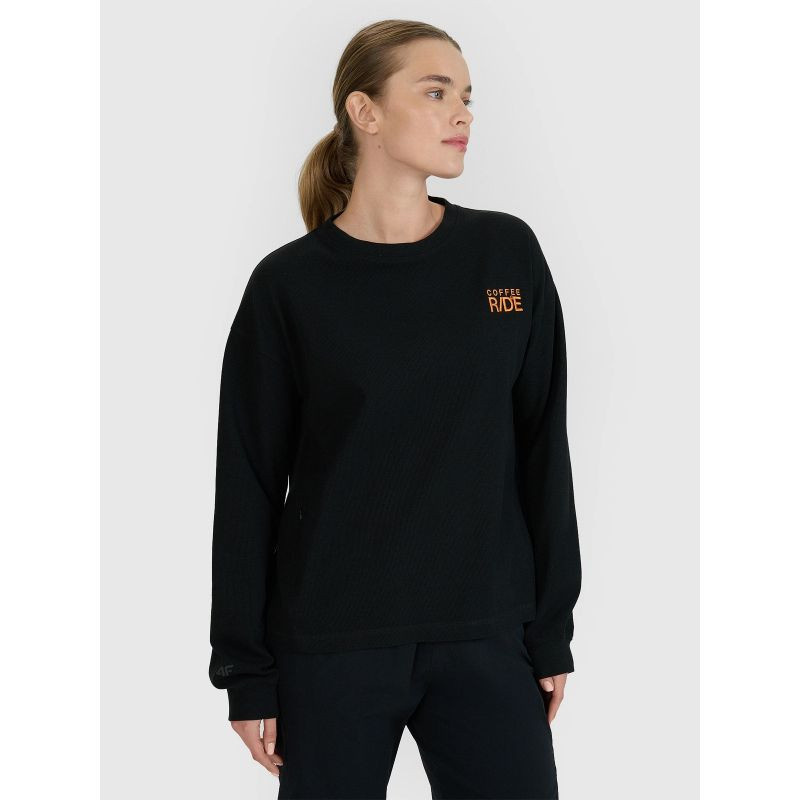 Dámské tričko oversize s potiskem a dlouhým rukávem 4F 4FWSS25TLONF393-20S m
