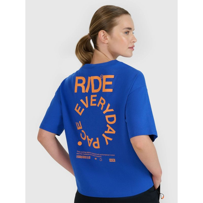 Dámské tričko oversize s potiskem 4F 4FWSS25TTSHF1993-36S xs