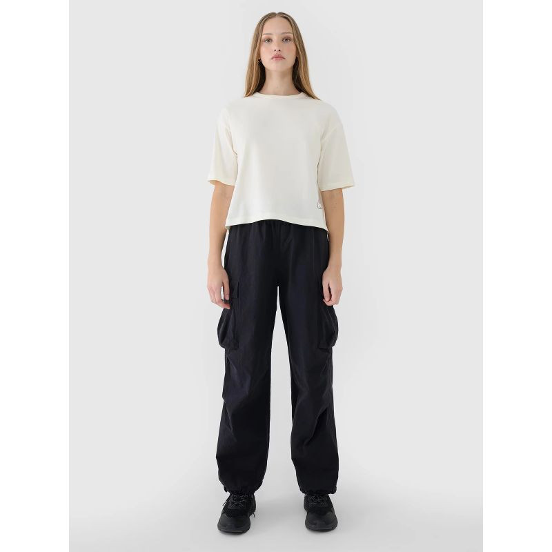 Dámské tričko oversize s potiskem 4F 4FWSS25TTSHF1971-11S xs