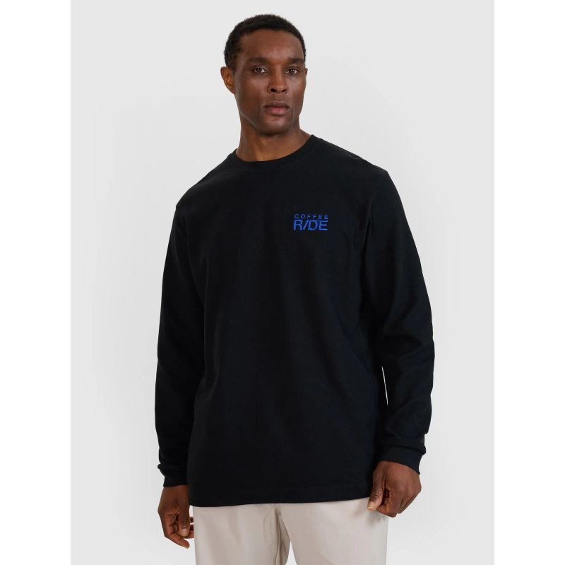 Pánské oversize tričko s potiskem a dlouhým rukávem 4F 4FWSS25TLONM390-20S pánské L