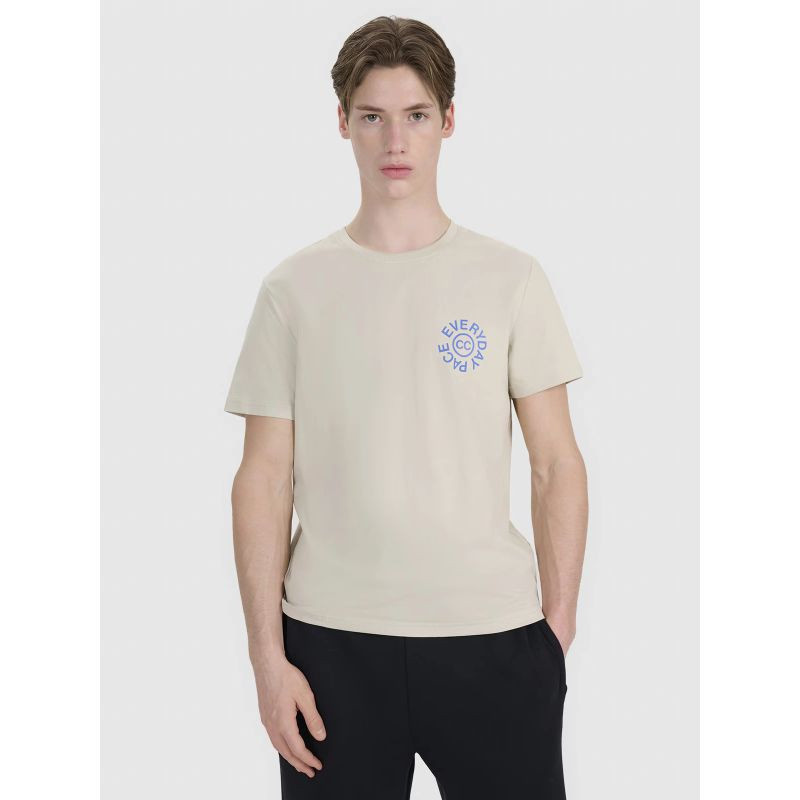 Pánské tričko s potiskem 4F 4FWSS25TTSHM1980-83S XL