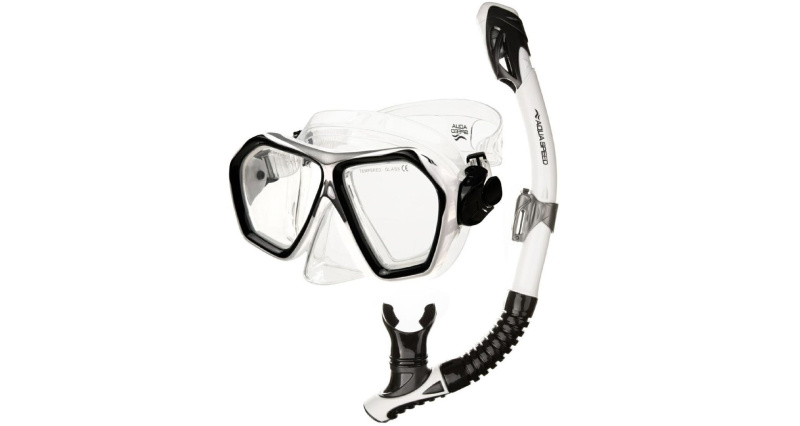 Sada na šnorchlování Aqua Speed Blaze+Borneo White/Black