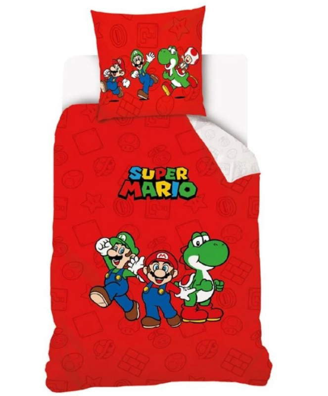 Carbotex Dětské povlečení Super Mario Luigi a Yoshi