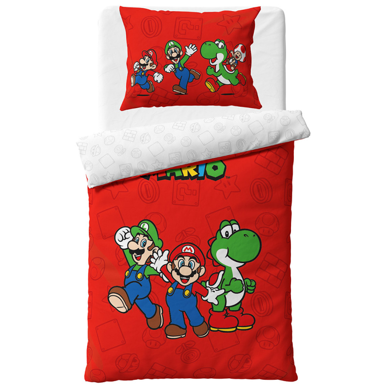 Carbotex Dětské povlečení Super Mario Luigi a Yoshi