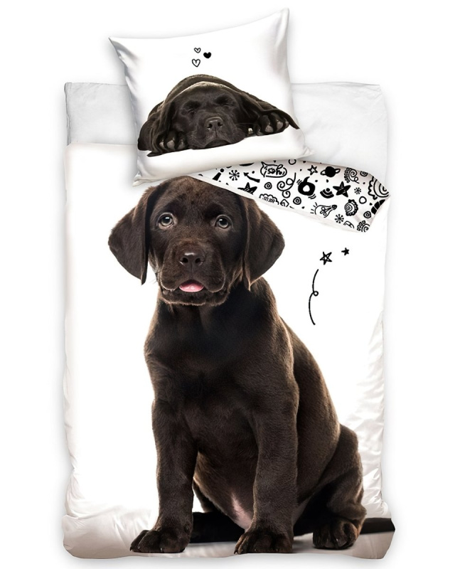 TipTrade s.r.o. Bavlněné povlečení Štěňátko Hnědý Labrador