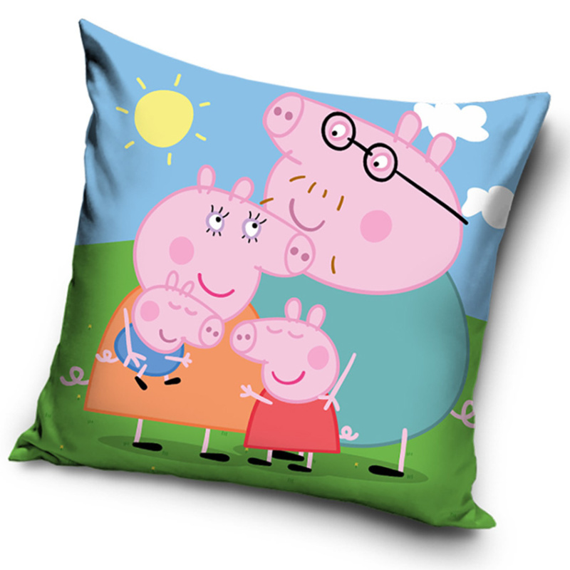 Carbotex Dětský povlak na polštářek Prasátko Pepina Rodinné Objetí