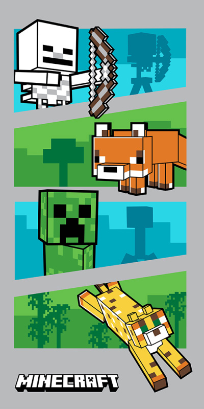 Carbotex Dětská osuška Minecraft Zvířátka