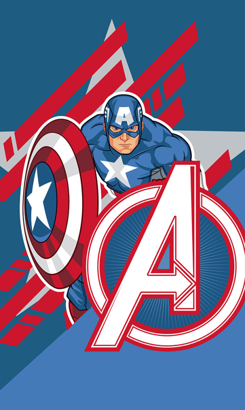 Carbotex Dětský ručník Avengers Kapitán Amerika 30x50 cm