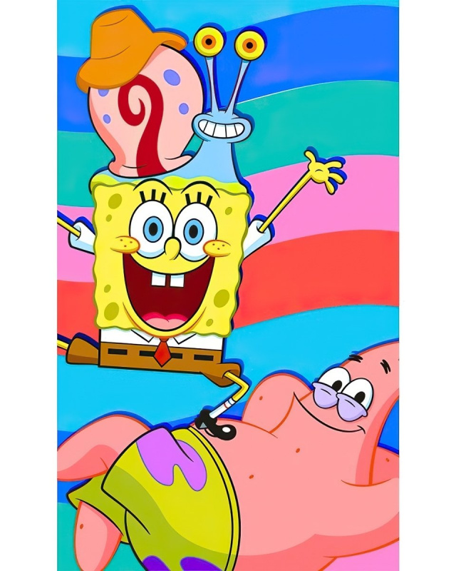 Carbotex Dětský ručník Sponge Bob s Patrickem a Garym 30x50 cm