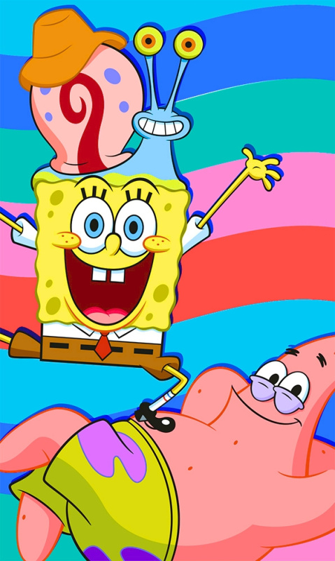Carbotex Dětský ručník Sponge Bob s Patrickem a Garym 30x50 cm
