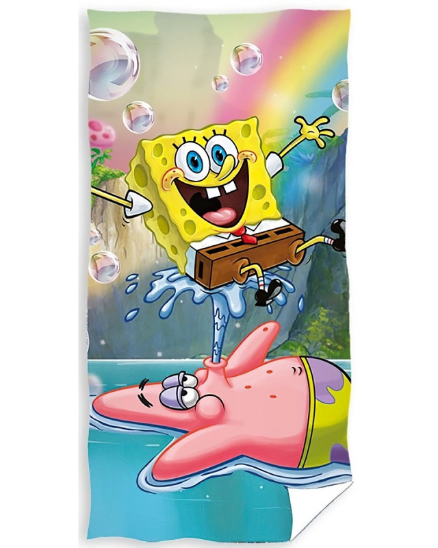 Carbotex Dětská osuška Sponge Bob Vodotrysk