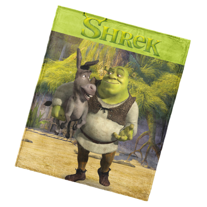 Carbotex Dětská deka Shrek a Oslík 130x160 cm