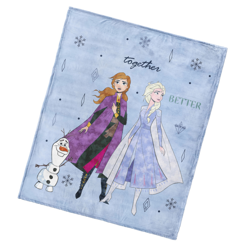 Carbotex Dětská deka Ledové Království Anna Elsa a Olaf 130x160 cm