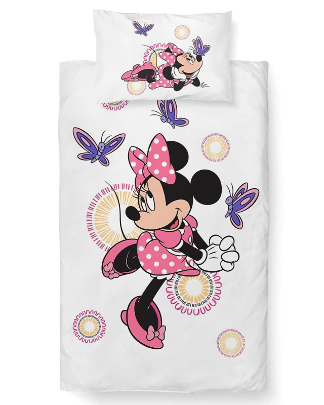 Carbotex Povlečení do postýlky Minnie a Motýlci