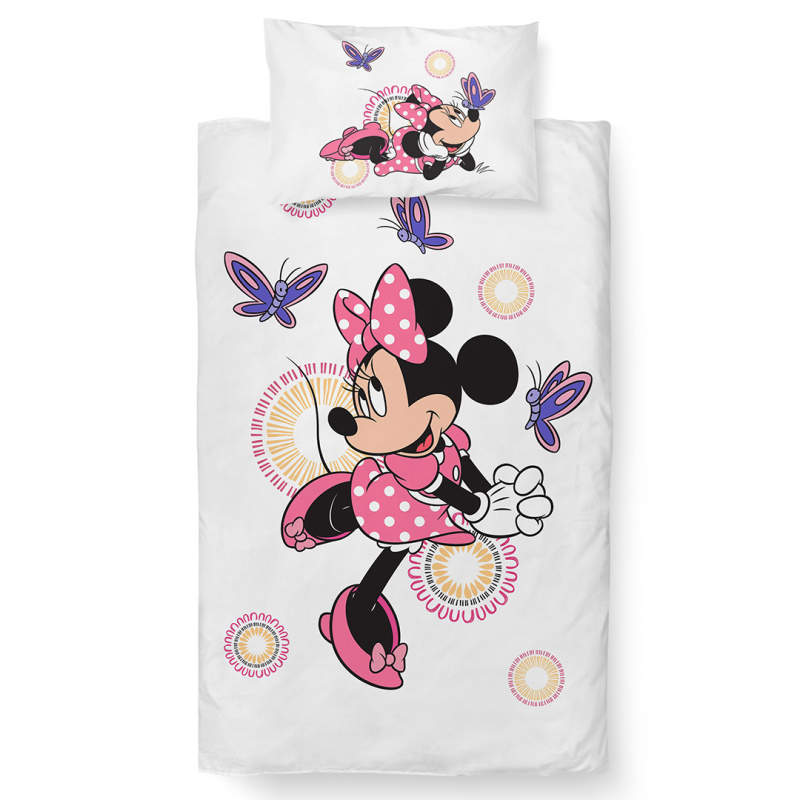 Carbotex Povlečení do postýlky Minnie a Motýlci