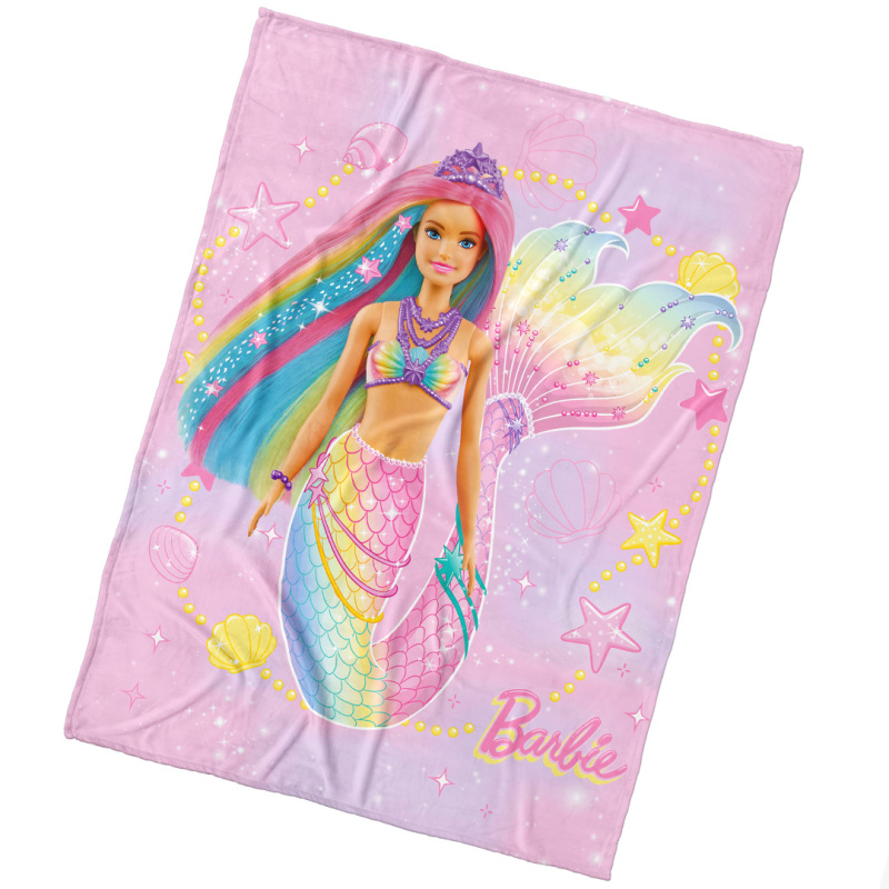 Carbotex Dětská deka Barbie Mořská Princezna 150x200 cm