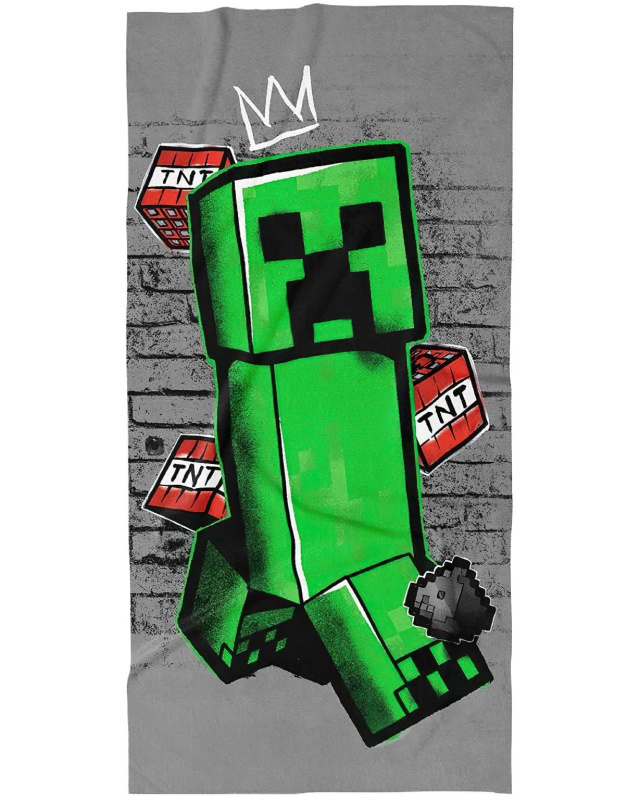 Carbotex Dětská osuška Minecraft Creeper King